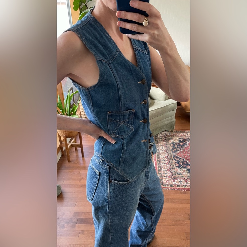 Vintage Denim Vest 100% Cotton